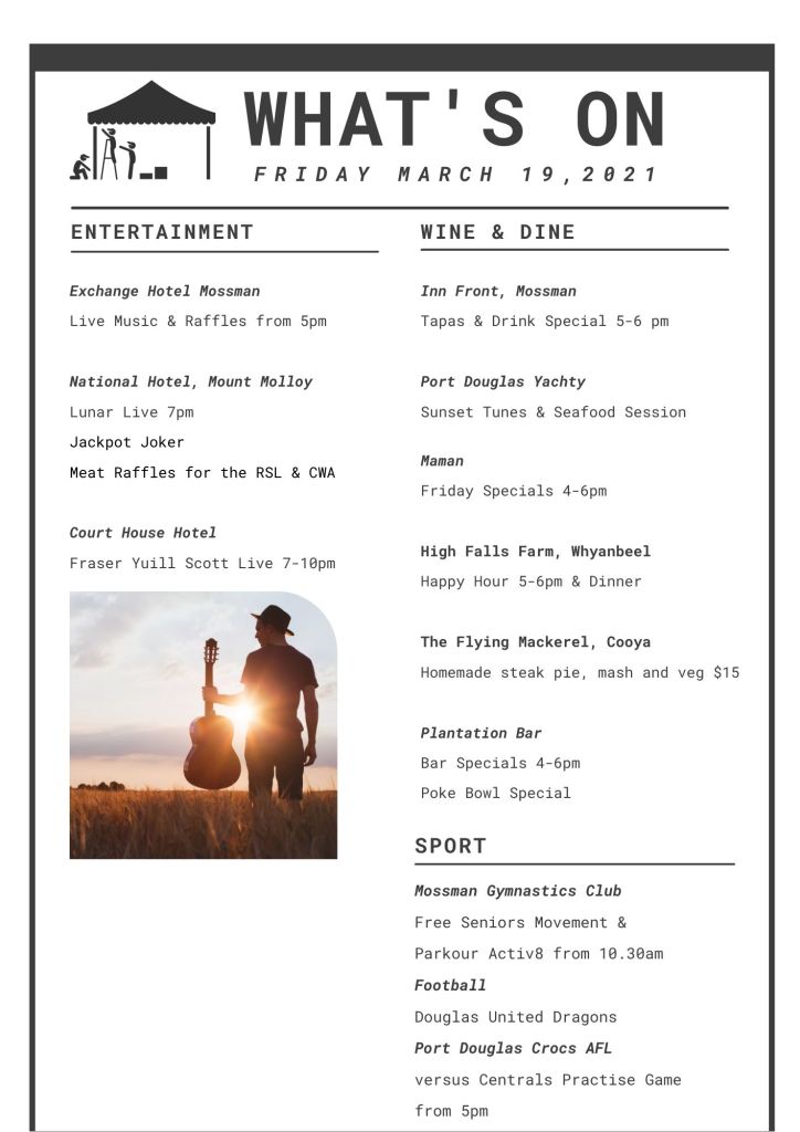 whats on douglas shire 1