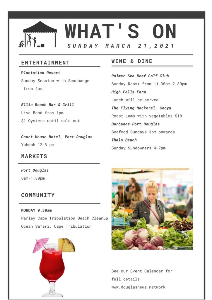 whats on this weekend port douglas