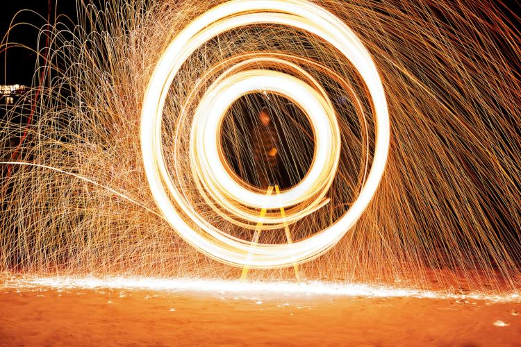 ellis beach fire flow and drum