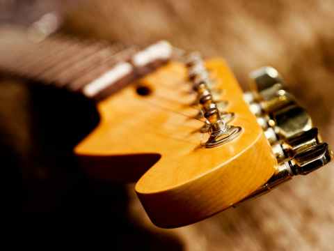 electric guitar turners in close up photography